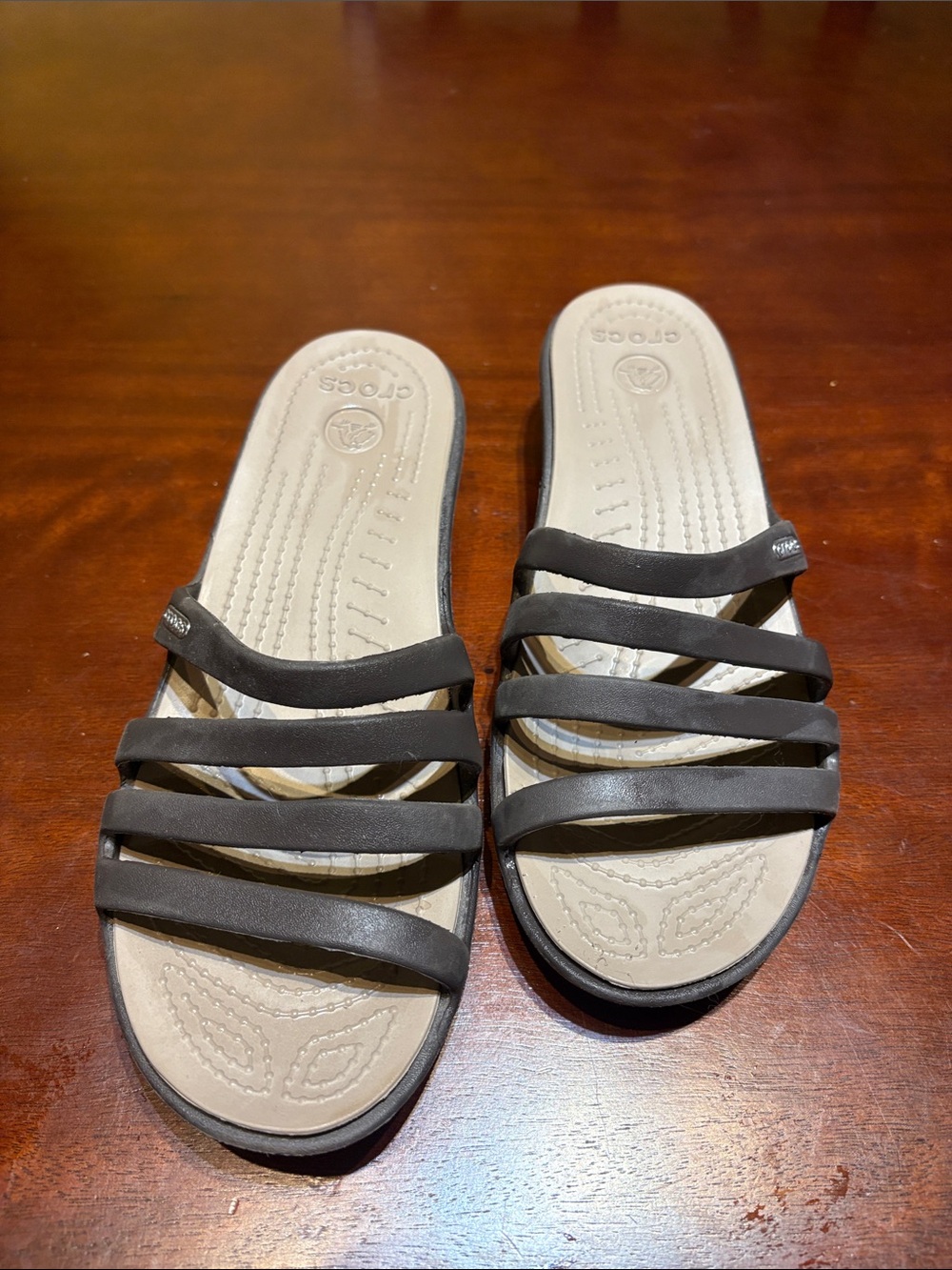 CROCS Women’s Black Multi-Strap Slide Sandals